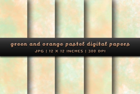 Download Green and Orange Pastel Digital Papers - Premium Resources